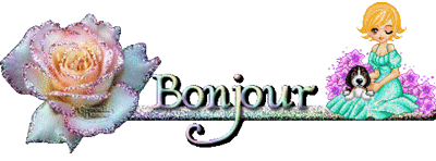 Gif animé bonjour fille